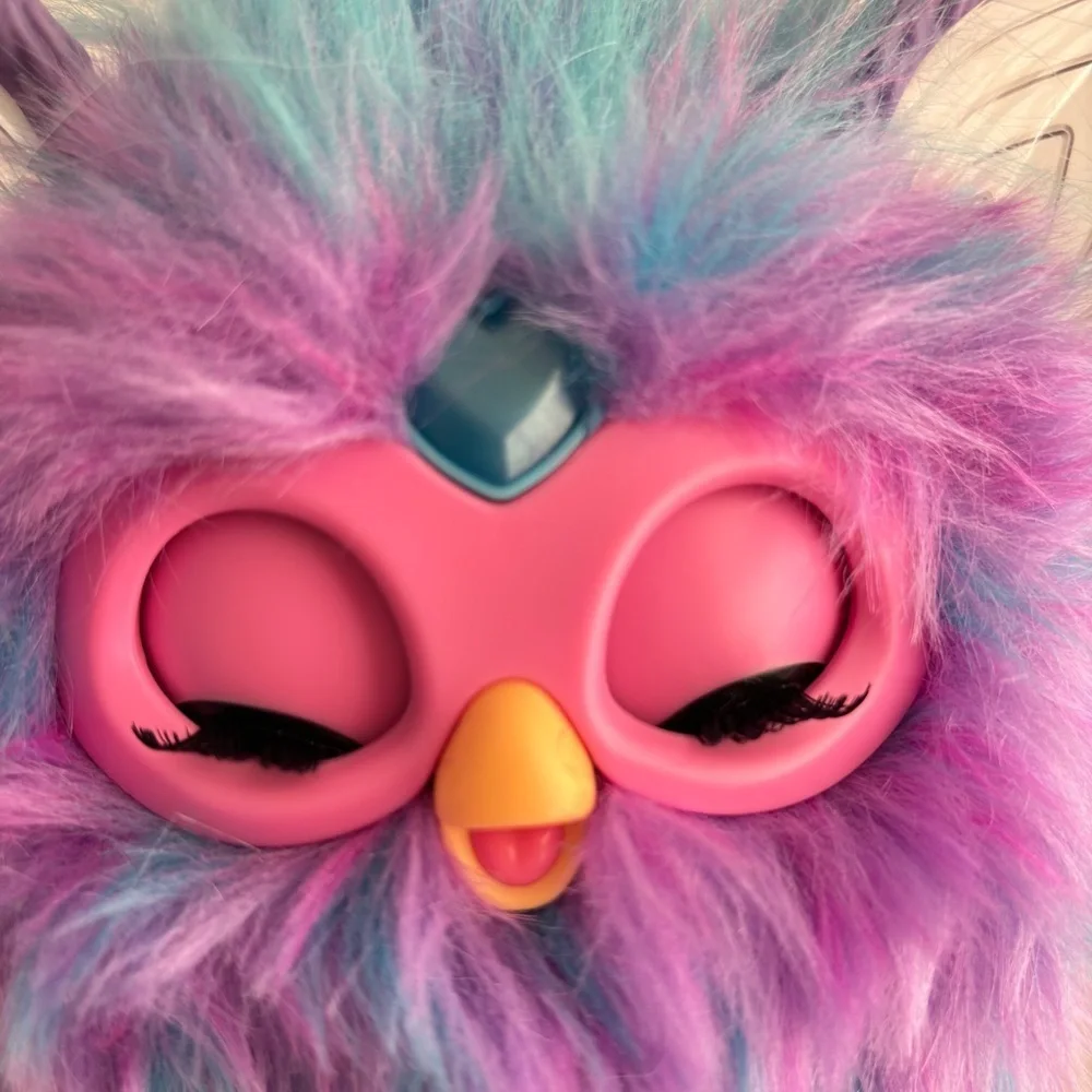 2023 Hasbro Furby Blue Purple Tie Dye  Plush Interactive Toy Tested No Box